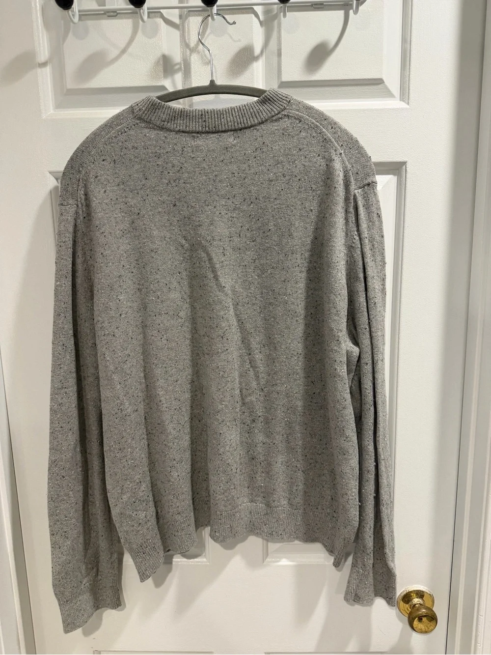 Banana Republic Men's Heather Speckled Gray Crewneck Sweater Sz XXL